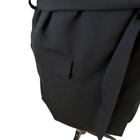 Anthropologie Black NWT Wrap Dress with Sash and Sleeveless Turkey Polyester XXS - Picture 5 of 8